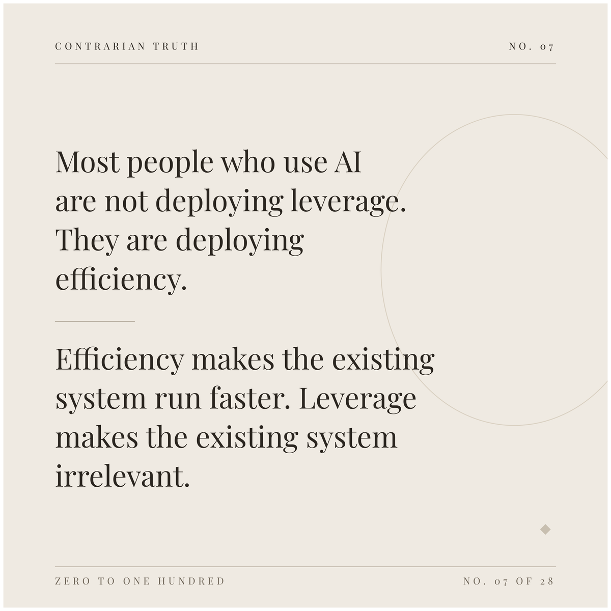 Zero to One Hundred — The Architecture of AI-Driven Mastery